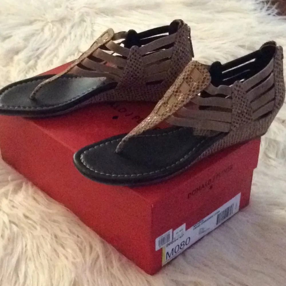 💞DONALD J PLINER💞snake embossed cork shoes
